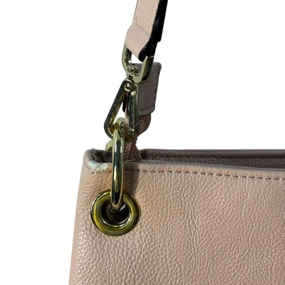 Calvin Klein Blush Pink Leather Crossbody Bag With Gold Chain Strap & Adjustable - Picture 10 of 12